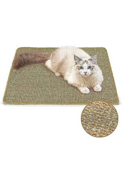 Jiffy Myqcandy Cat Scratcher Mat Sisal Fabric, 23.6 X 15.7 Inch Natural Sisal Cat Scratch Mats, Horizontal
