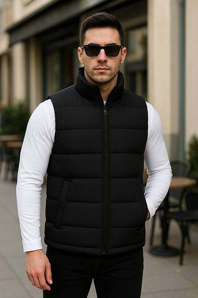 JESS PLUS NEW SEASON MEN'S INFLATABLE VEST WITH STRAPS & ZIPPER