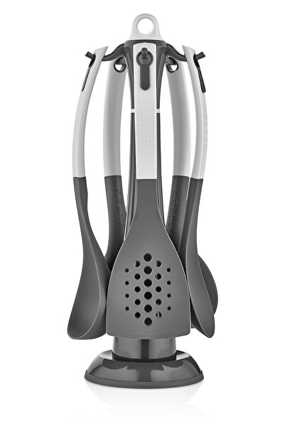 Sungroup Σετ 6 τεμαχίων σκευών με βάση, κουτάλα, σερβίρισμα ζυμαρικών, κουτάλι σερβιρίσματος, ξύστρα, σπάτουλα