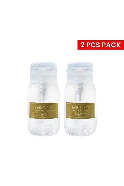 Viva Professional Refillable Empty Press Pump Bottle 200ml for Makeup & Nail ...