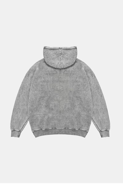 Sekizbiraltı Leopard Silhouette Printed Oversize Unisex Premium Washed White Hoodie