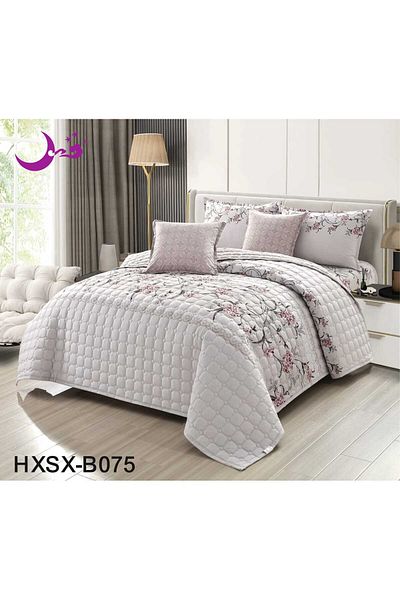 Moon Summer double bedspread, printed, 6-piece set, quilt size 230 x 250 cm