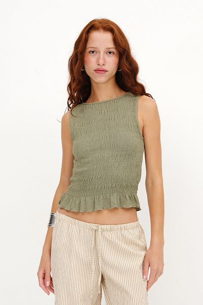 Addax Sleeveless Wrinkle Blouse A18224