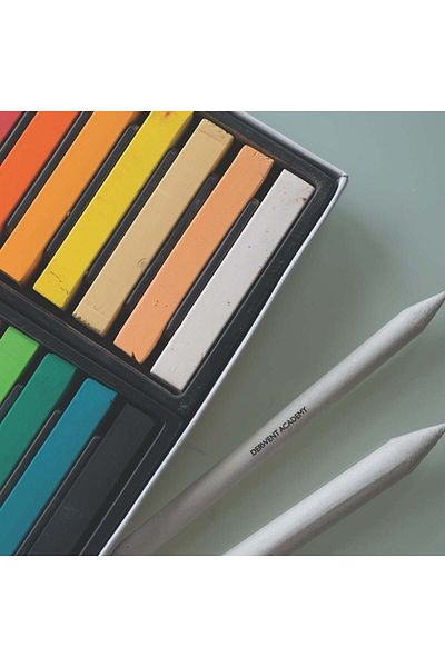 Derwent Set of 24 Academy soft pastel pencils, high quality for aspiring artists
