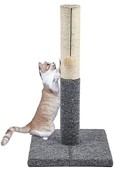 Gluckluz Cat Scratching Post Scratch Tree Scratcher with Toy for Large Small Cats Kittens with Toy S