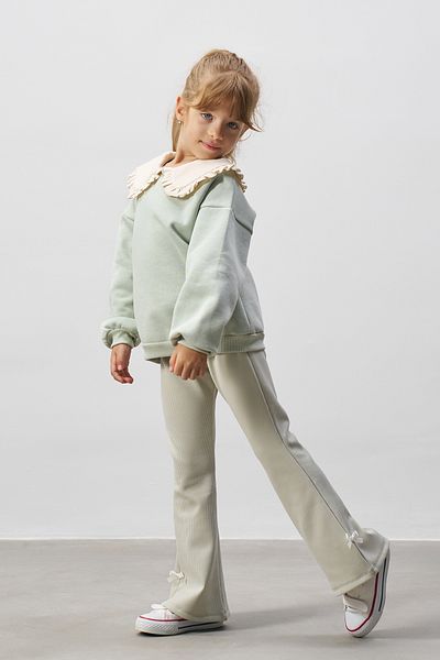 Minipodyum Baby Collar Spanish Leggings Girl's Bottom Top Set