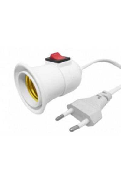 Active Cable Socket for E27 Bulb, Active, 2.8m, 250V/3A