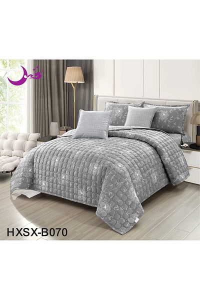 Moon Summer double bedspread, printed, 6-piece set, quilt size 230 x 250 cm