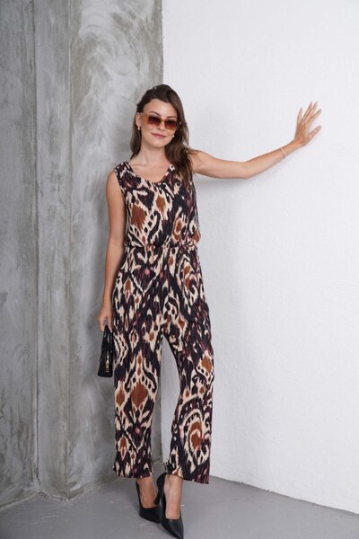 Giyimsel Ethnic Pattern Thick Straps Waist Elastic Burumuch Fabric Women's Ju...