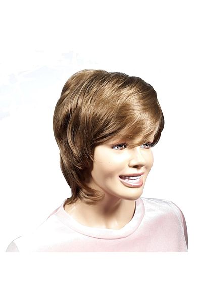 L-line fashion Women's wig, synthetic fiber, medium golden ash blonde look