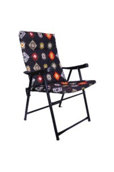 unbranded Camping Chair with Patterned Design, Foldable, Portable, Multi-purpose, Outdoor Garden Seat
