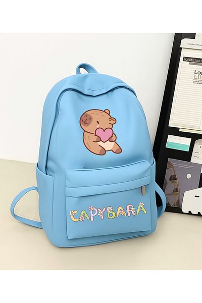 Toum Capybara Printed School, Classroom, Course Backpack
