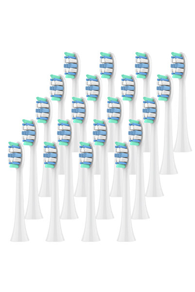 Choice1 20 قطعة من رؤوس فرشاة الأسنان البديلة المتوافقة مع فرشاة الأسنان الكهربائية الناعمة من فيليبس سونيكير