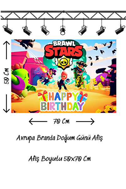 snowparty Brawl Stars Themed Birthday Banner