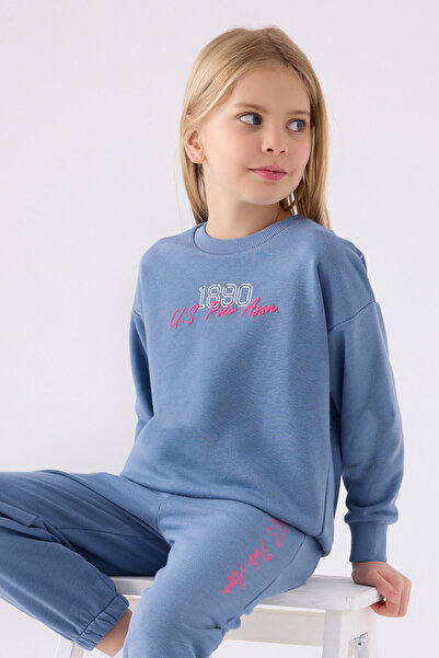 U.S. Polo Assn. U.S. Polo Assn. Kız Çocuk Mavi Eşofman Takımı