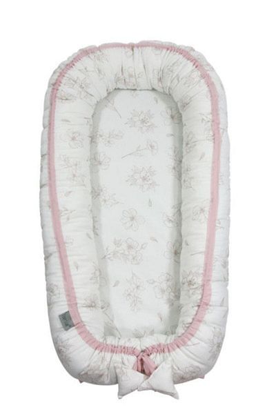 NO BRAND Babynest pentru copii, 80 x 50 cm, ajustabil, portabil, reductor patut, Tiny Star, Love