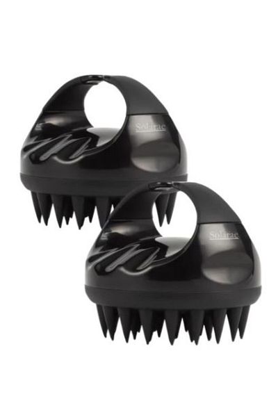 solarae Silicone Anti Dandruff Deep Clean Scalp Scrubber with Ergonomic Non-Slip Handle (2 Pcs)