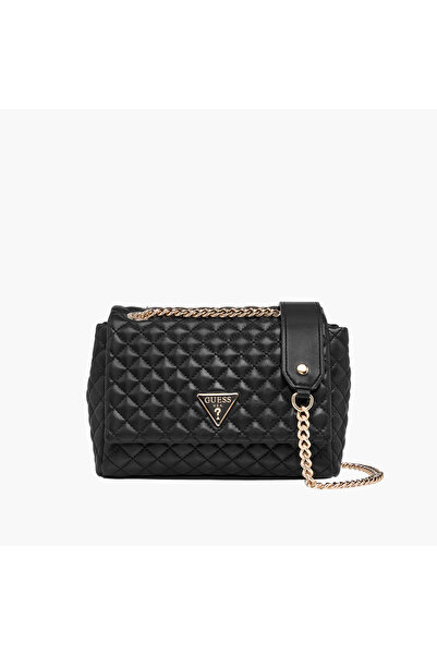 Guess Cresidia Quilted Crossbody Bag with Chain Strap