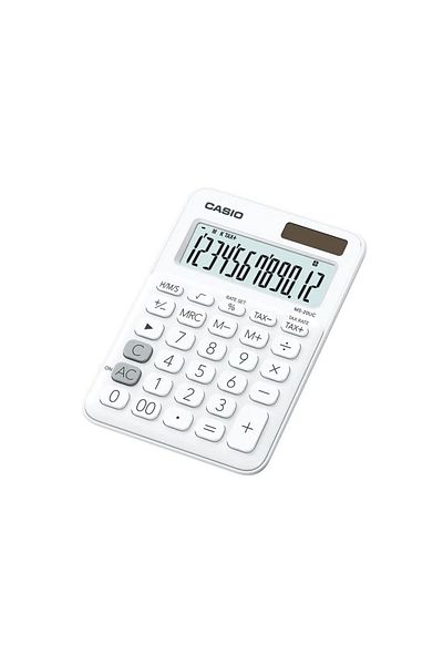 Casio MS-20UC 12-digit desktop calculator, white