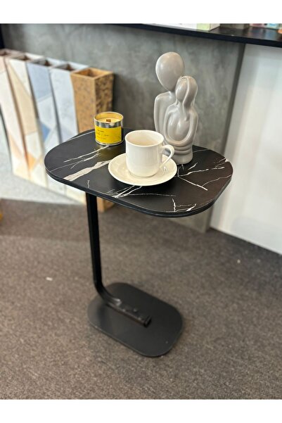 Türkiye Side Table, C-Shaped End table for Living Room, Small Couch Table for Bed, Snack & Coffee table for