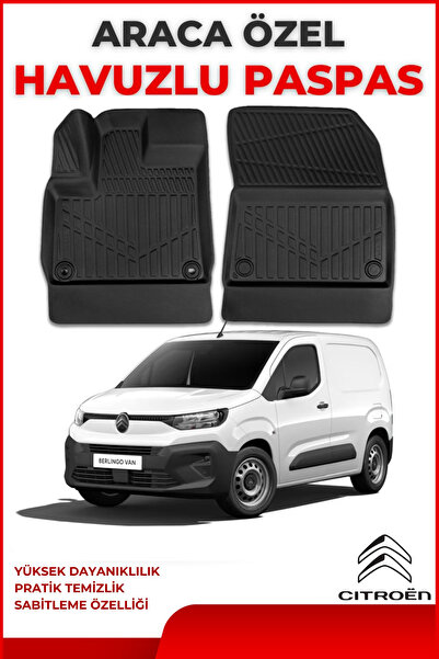 ko kaliteoto Citroen Berlingo Panelvan 2025 Model Araca Özel Siyah Paspas Takımı