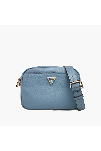 Guess Emiliya Girlfriend Textured Crossbody Bag with Adjustable Strap