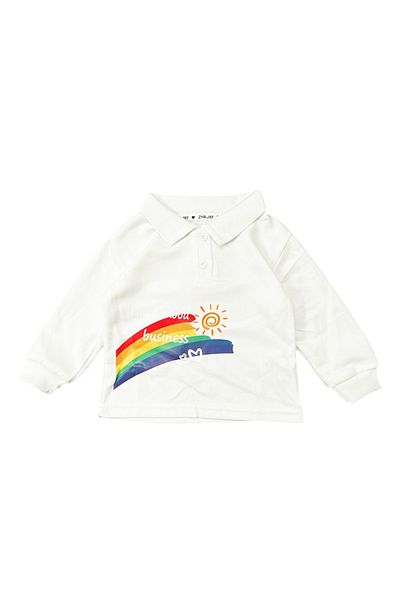 L&Wen Kids Long Sleeve T-Shirt Cartoon Print Top for Unisex White 100 (4Years)
