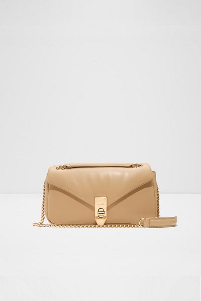 Aldo Olyvia - Women's Natural Chain Handle Lock Closure Medium Size Crossbody Bag