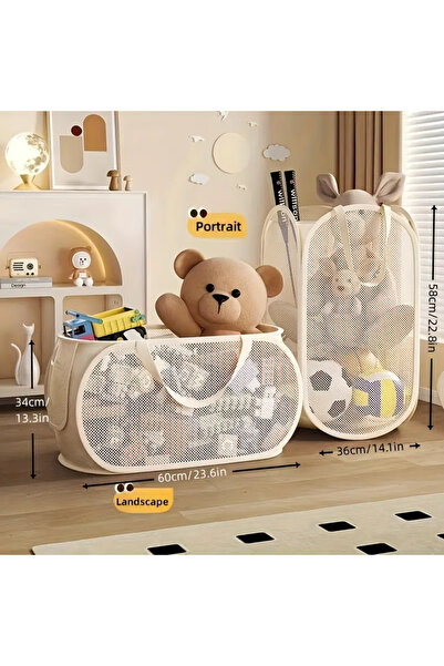 DANİSKA Çok fonksiyonlu Çamaşır Ve Oyuncak Sepeti Dikey