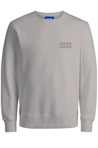 Jack & Jones 12290659 JORLOGO SWEAT MOONBEAM TRICOU DE BĂRBAȚI