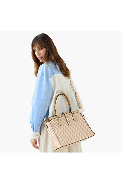 SASHA Printed Tote Bag with Detachable Strap and Wallet