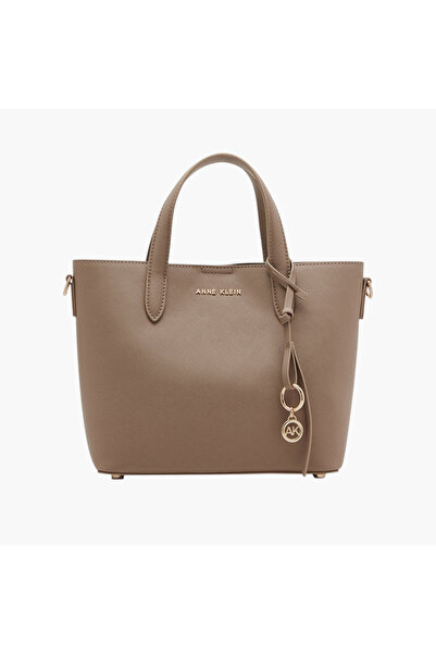 Anne Klein حقيبة توت بمقبض مزدوج وإغلاق بزر