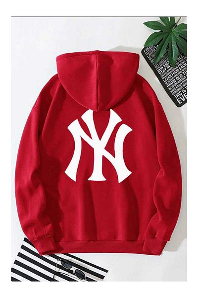 herkesemoda Front and Back Printed Hooded Sweatshirt