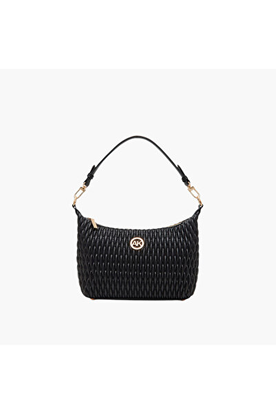 Anne Klein Textured Crossbody Bag with Zip Closure and Adjustable Strap