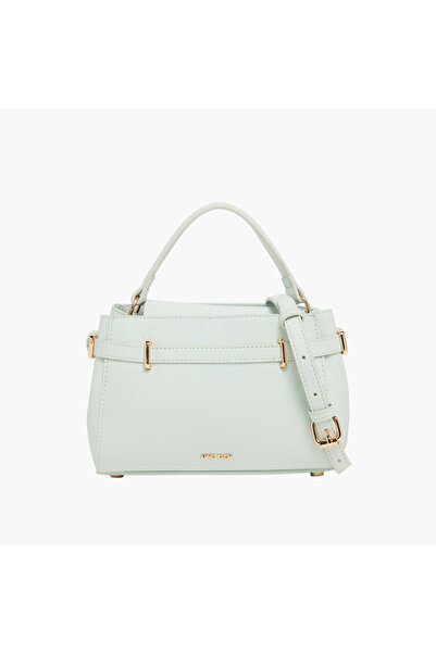 Anne Klein حقيبة كتف صلبة مع حزام قابل للفصل