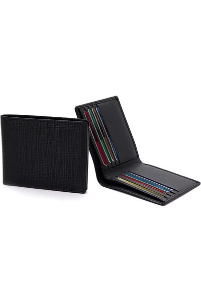 chase plus Leather Wallet for Men, Card Holder Wallet, RFID Blocking, Retso Black Double
