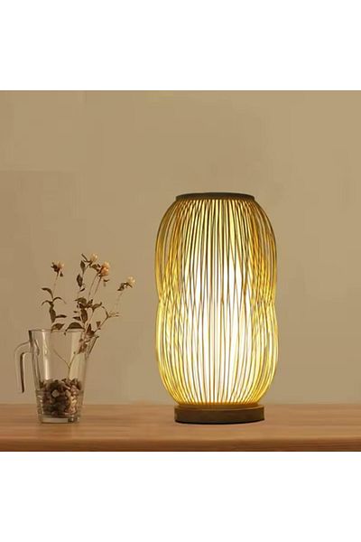 Gharaib Al Tuhaf Bamboo Warmth Lamp - A Cozy Artistic Design
