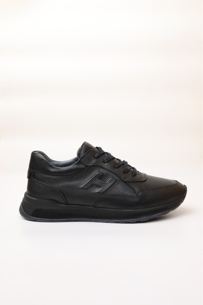 Greyybull Shoes Dark Blue Leather Men's Sports Shoes