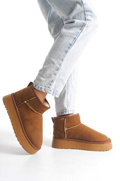 CİRON SHOES Taba Yüksek Taban uk Kadın Ayakkabı