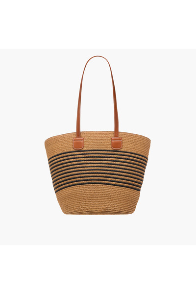 SASHA Textured Tote Bag with Double Handles