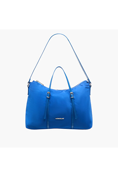 Marina Galanti Solid Tote Bag with Strap Handle and Zip Closure