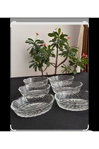ORTAKÖY CENNETİ 6.ad Cam kayık dekoratif kullanışlı kahvaltı çerez ve sunumluk 14 CM boy 9 cm genişlik 3,5 cm yüksek