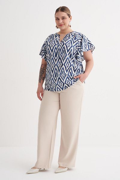 MYLİNE Cape Sleeve Patterned T-Shirt