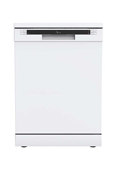 Midea غسالة أطباق 12 مكانًا، 7 برامج، تأخير نصف الحمل، قفل للأطفال، اللون أبيض