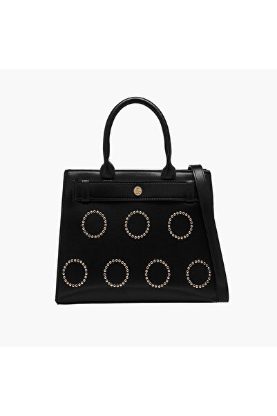 SASHA Embellished Tote Bag with Zip Closure and Detachable Strap