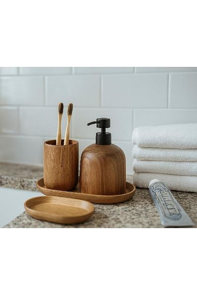Prima Nova Primanova Alessi Acacia Bathroom Set 4 Pieces