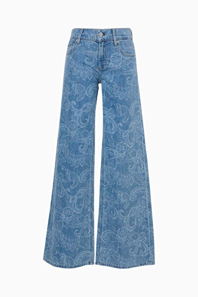 ALICE AND OLIVIA Paisley Patterned Wide Leg Jeans