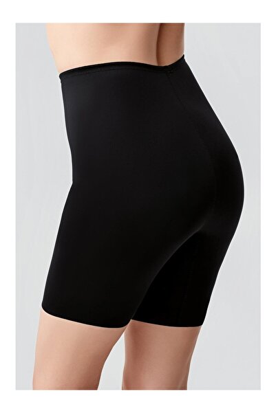 ROZELT Women's Black Gathering High Waist Laser Cut Corset