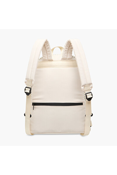 Mistotes Striped Backpack with Adjustable Shoulder Straps and Zip Closure - 38x32x14 cms