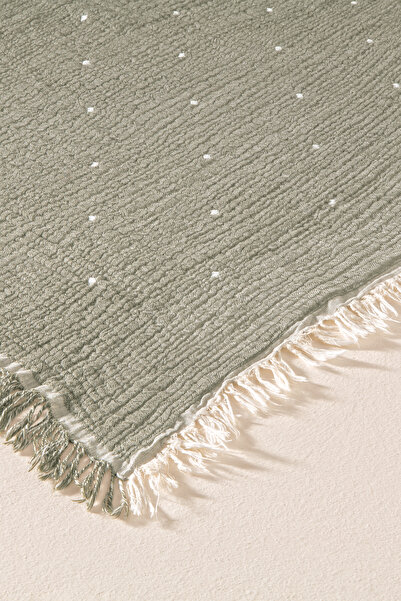 Penelope %100 Pamuk Müslin Yatak Örtüsü 220x240 cm Gri - Glen Serisi